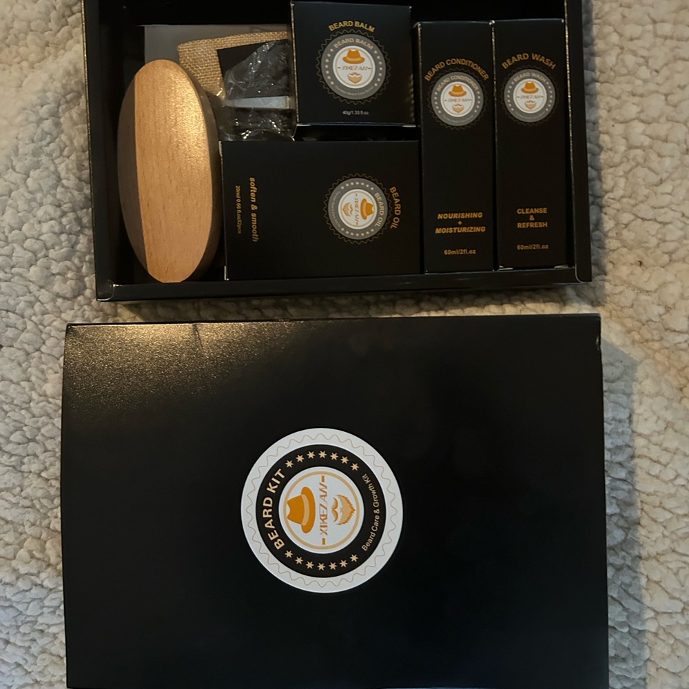 Beard Kit with Brush and Care Products
